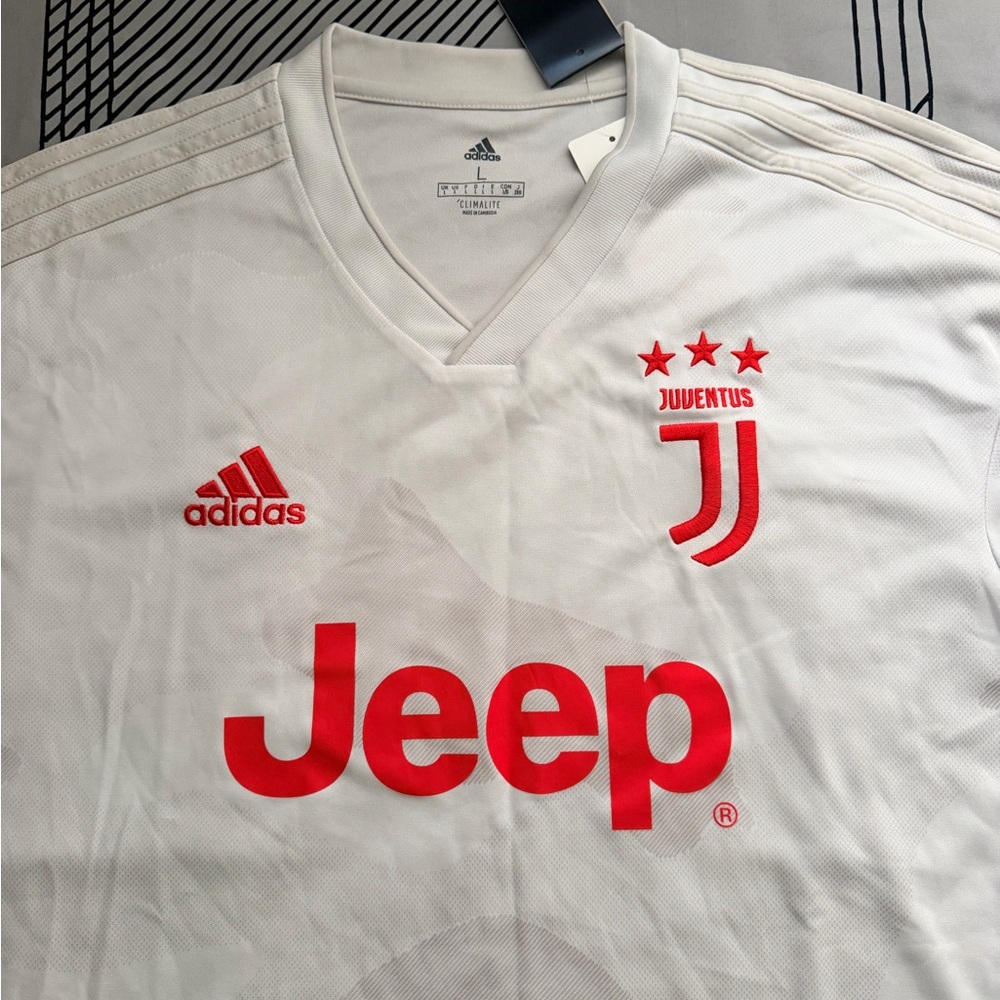 Adidas Juventus White Jersey with Red Accents